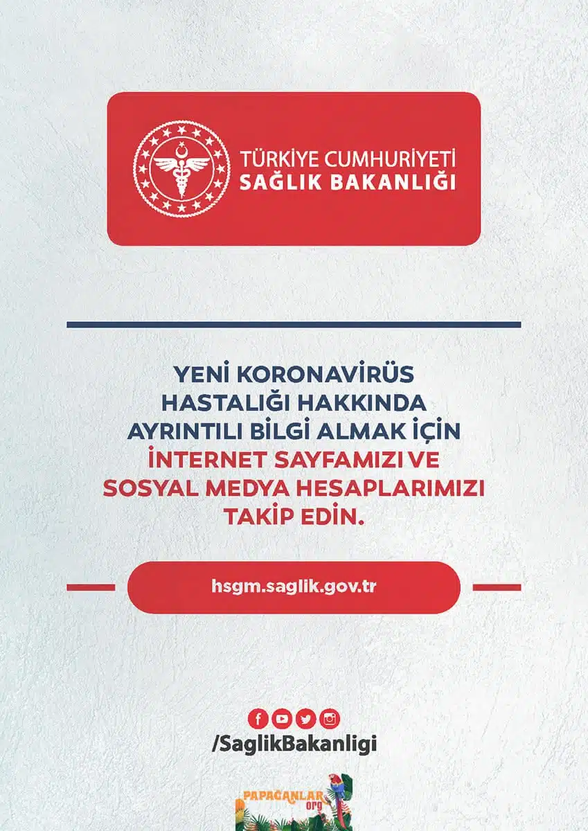 Ministerio de Salud (Turquía) informa sobre el nuevo coronavirus (Covid-19)